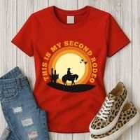 Funny Sarcastic Western This Is My Second Rodeo Cowboy Women's T-Shirt thumb 3