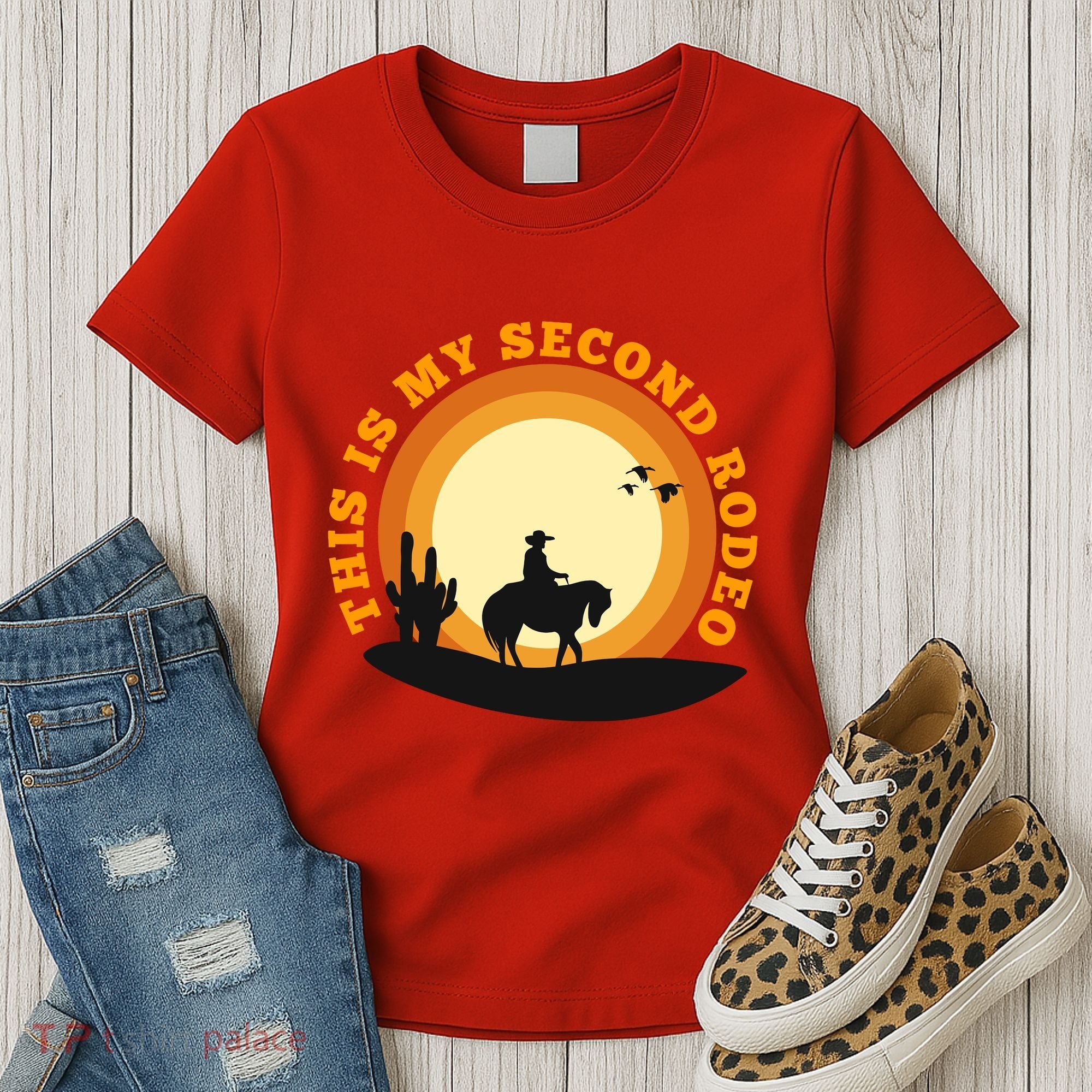 Funny Sarcastic Western This Is My Second Rodeo Cowboy Women's T-Shirt