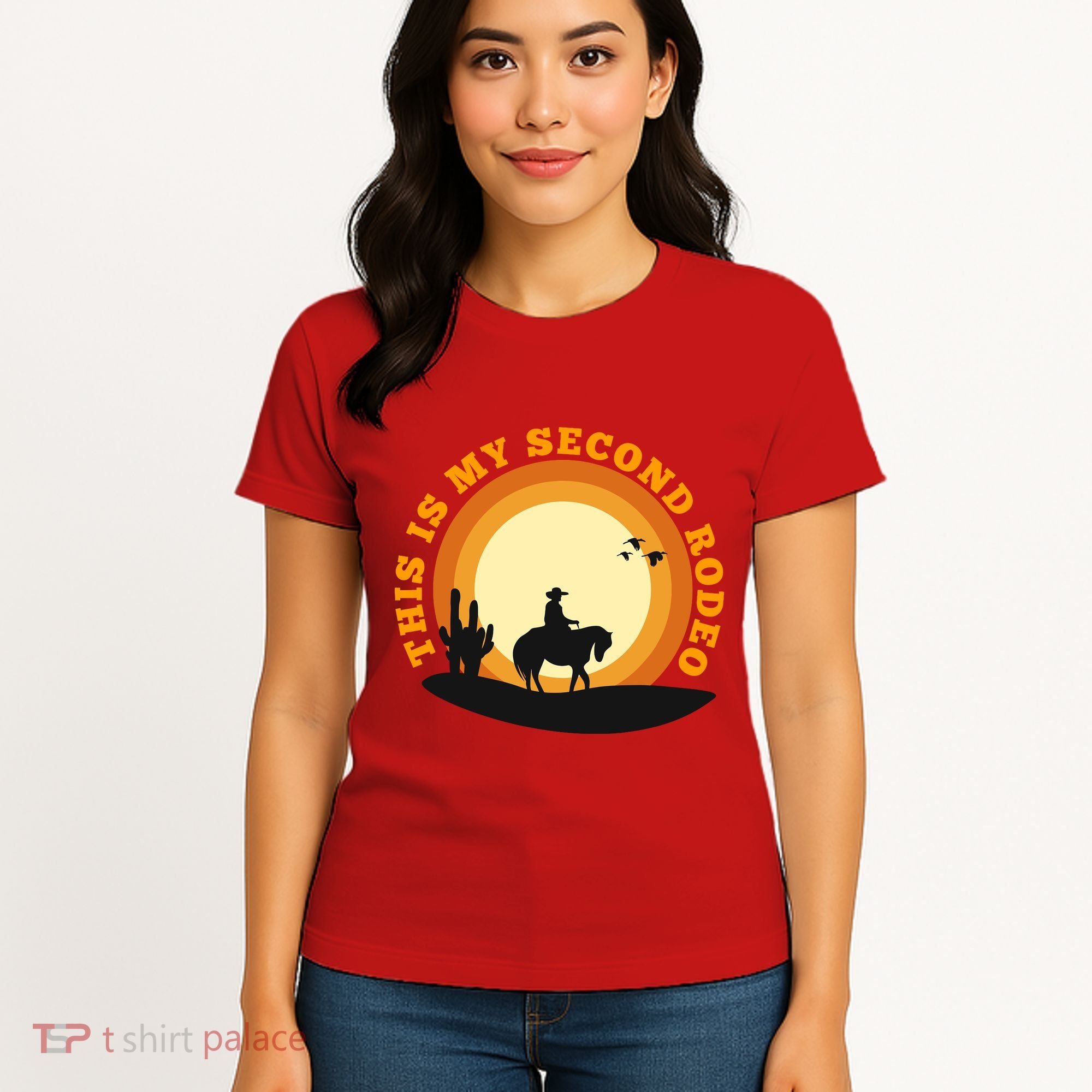 Funny Sarcastic Western This Is My Second Rodeo Cowboy Women's T-Shirt