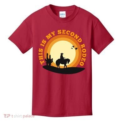 Funny Sarcastic Western This Is My Second Rodeo Cowboy Kids T-Shirt
