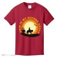 Funny Sarcastic Western This Is My Second Rodeo Cowboy Kids T-Shirt thumb 0