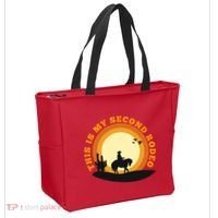 Funny Sarcastic Western This Is My Second Rodeo Cowboy Tote Bag thumb 2