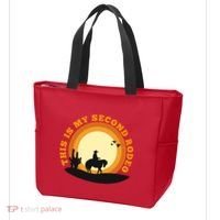 Funny Sarcastic Western This Is My Second Rodeo Cowboy Tote Bag thumb 3