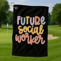 Future Social Worker Golf Towel thumb 1
