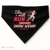 Funny She Will Run Xc Cross Country Running Gift Women USA-Made Doggie Bandana thumb 0