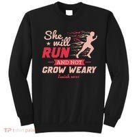 Funny She Will Run Xc Cross Country Running Gift Women Sweatshirt thumb 0