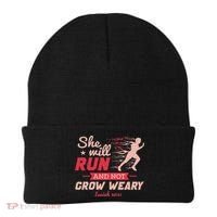 Funny She Will Run Xc Cross Country Running Gift Women Beanie thumb 0