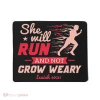 Funny She Will Run Xc Cross Country Running Gift Women Mousepad thumb 0