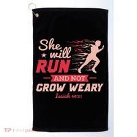 Funny She Will Run Xc Cross Country Running Gift Women Golf Towel thumb 0