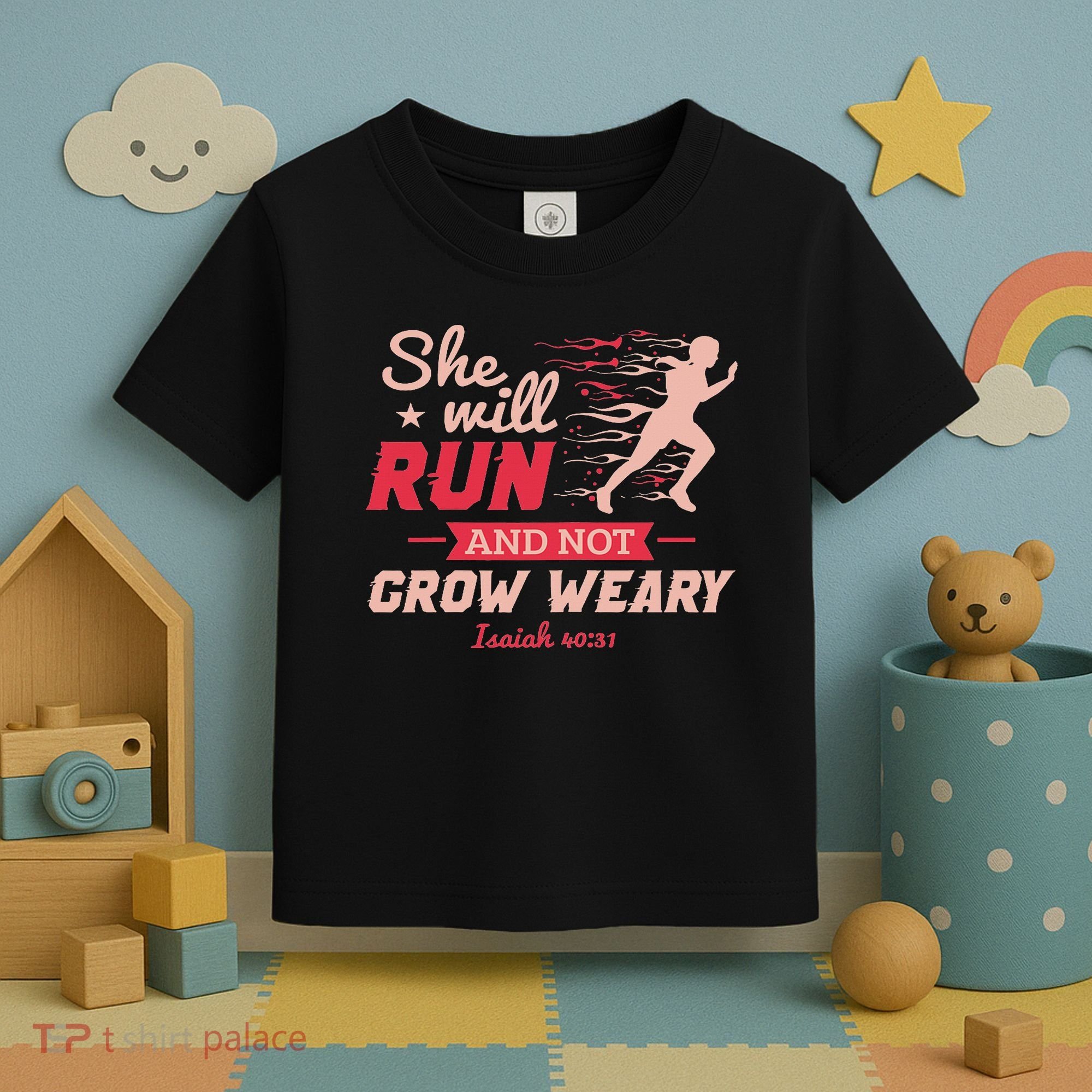 Funny She Will Run Xc Cross Country Running Gift Women Toddler T-Shirt