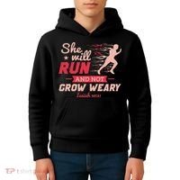 Funny She Will Run Xc Cross Country Running Gift Women Kids Hoodie thumb 4