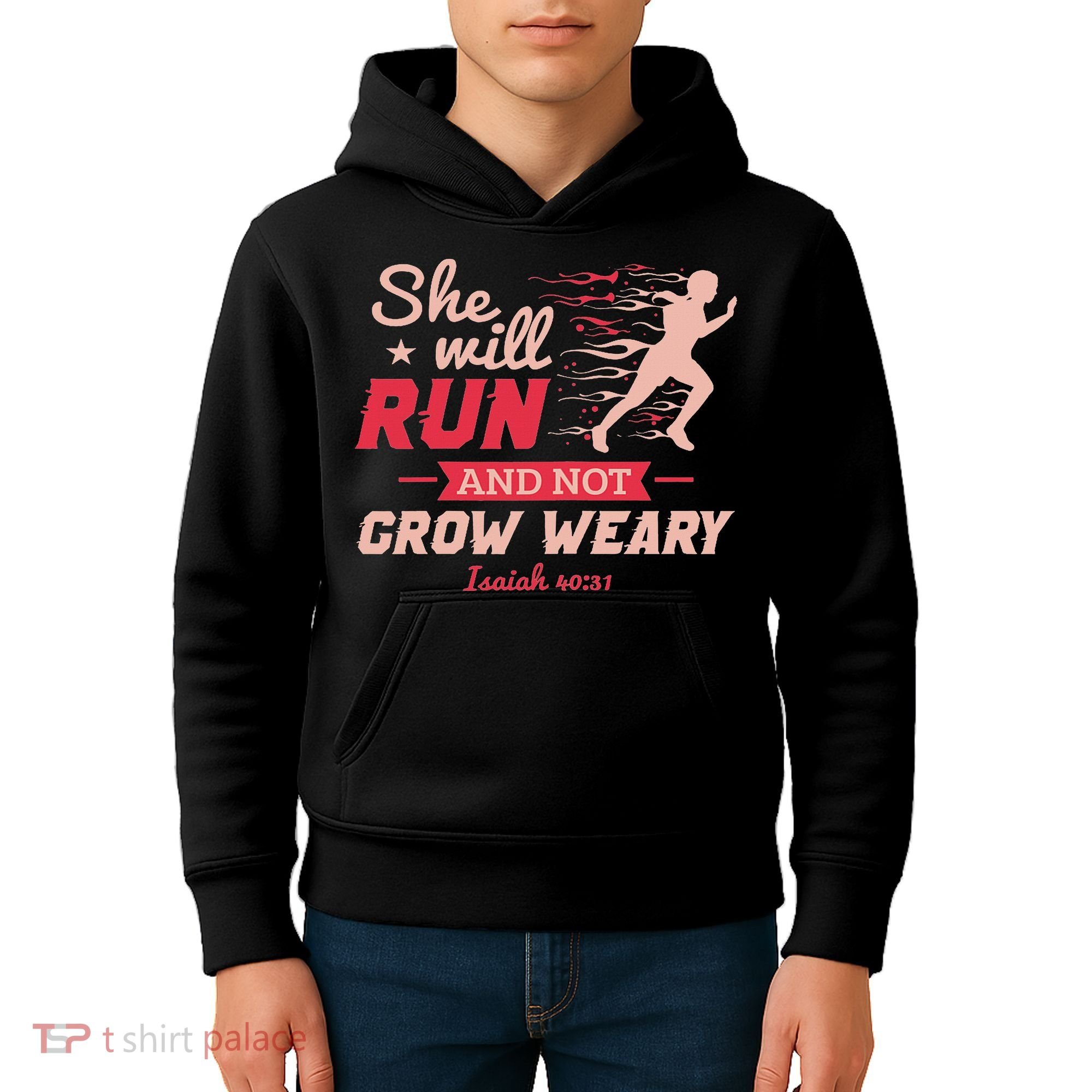 Funny She Will Run Xc Cross Country Running Gift Women Kids Hoodie