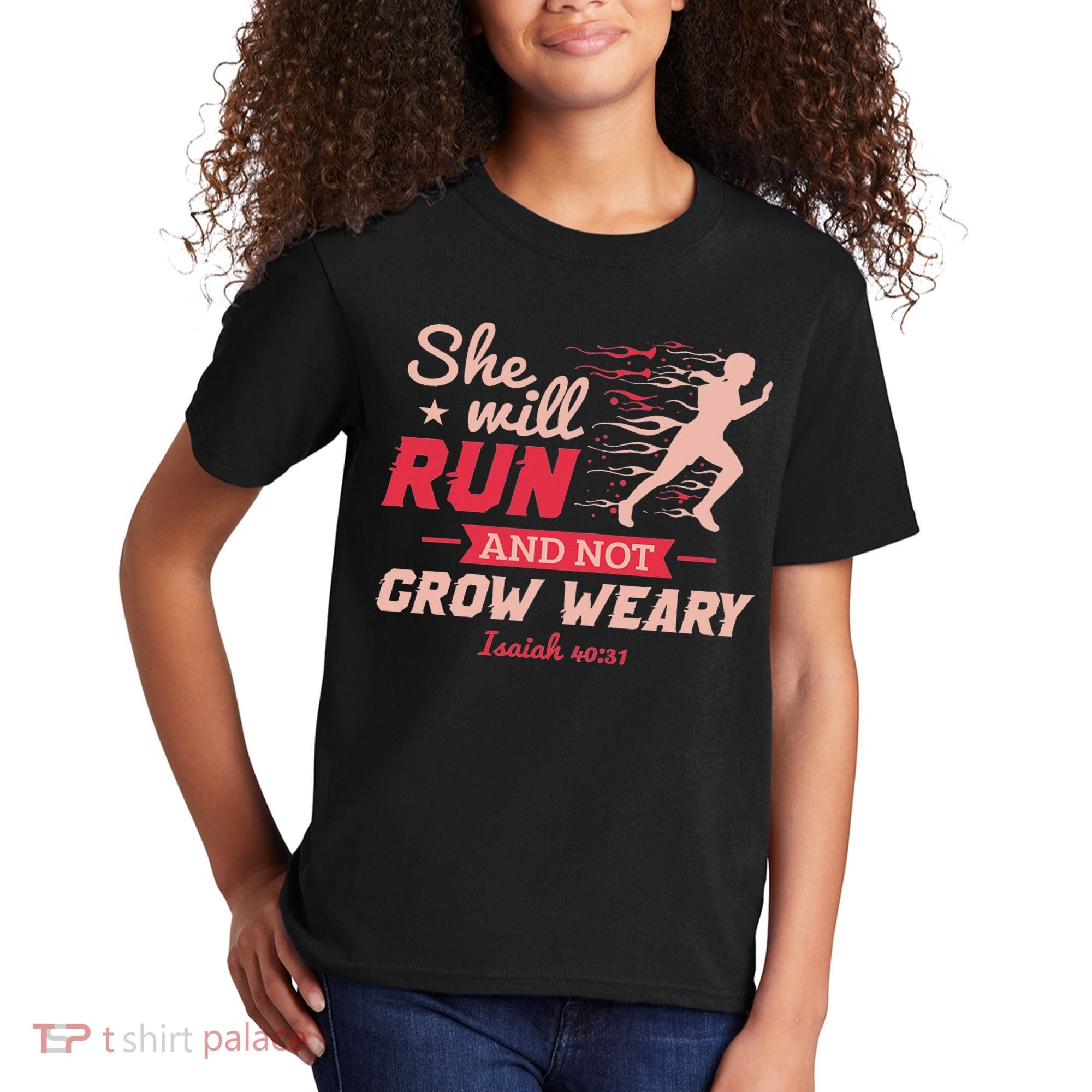 Funny She Will Run Xc Cross Country Running Gift Women Kids T-Shirt