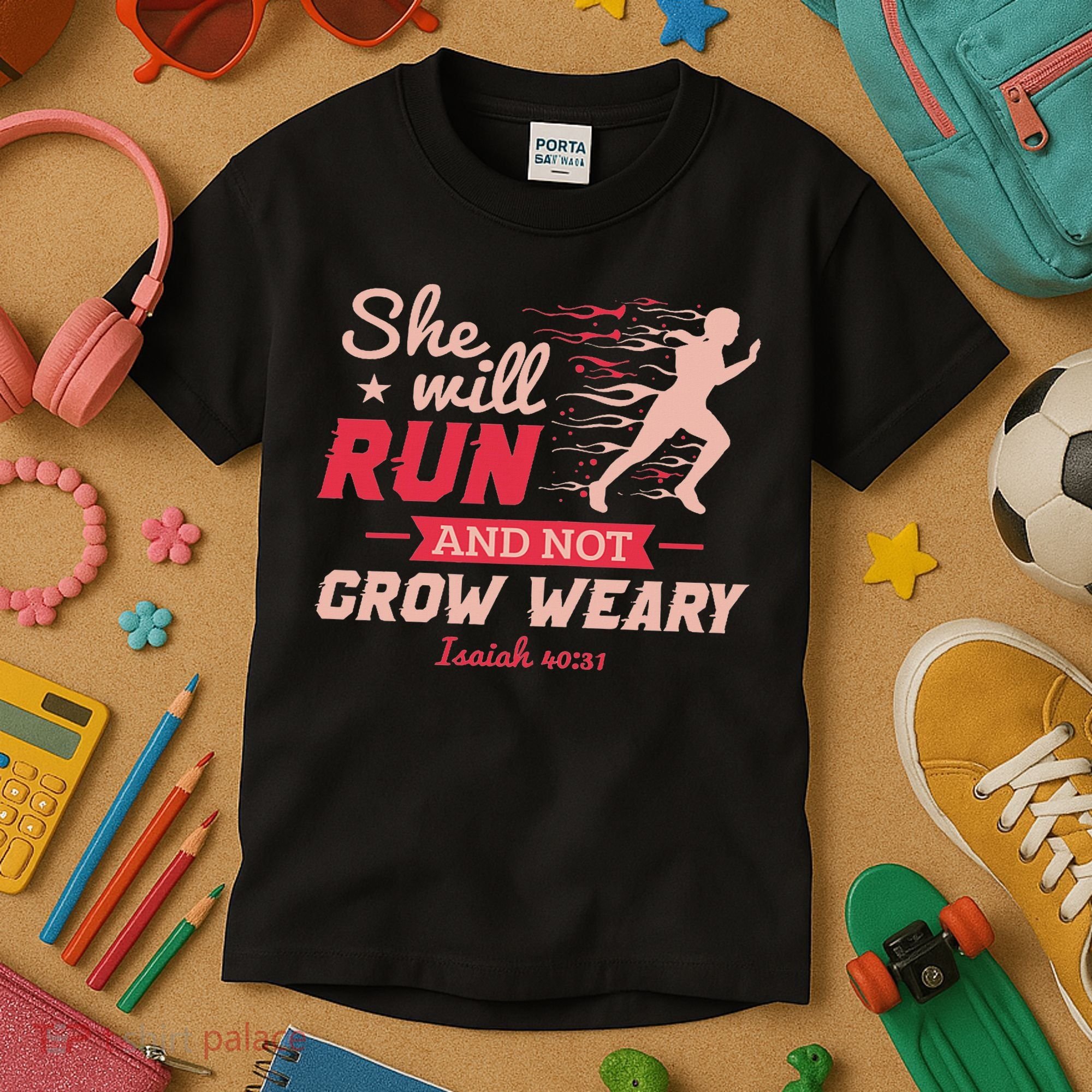 Funny She Will Run Xc Cross Country Running Gift Women Kids T-Shirt