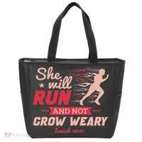 Funny She Will Run Xc Cross Country Running Gift Women Tote Bag thumb 0