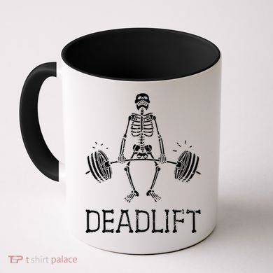 Funny Skeleton Weight Lifting Workout Coffee Mug