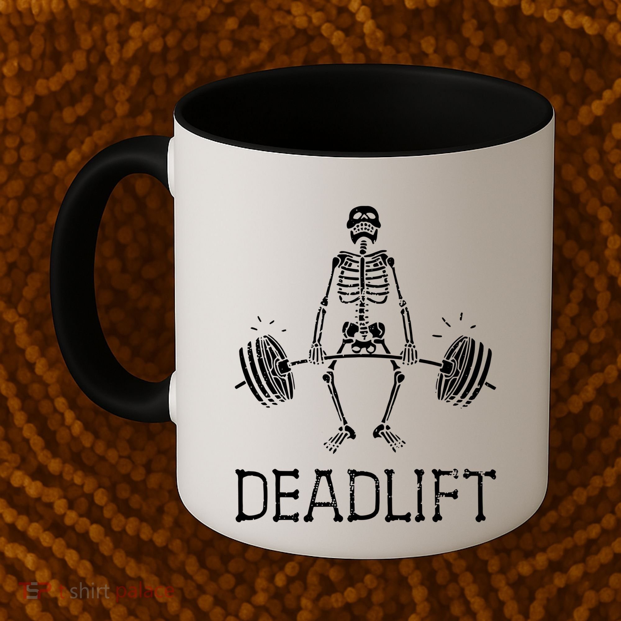 Funny Skeleton Weight Lifting Workout Coffee Mug