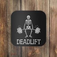 Funny Skeleton Weight Lifting Workout Coaster thumb 0