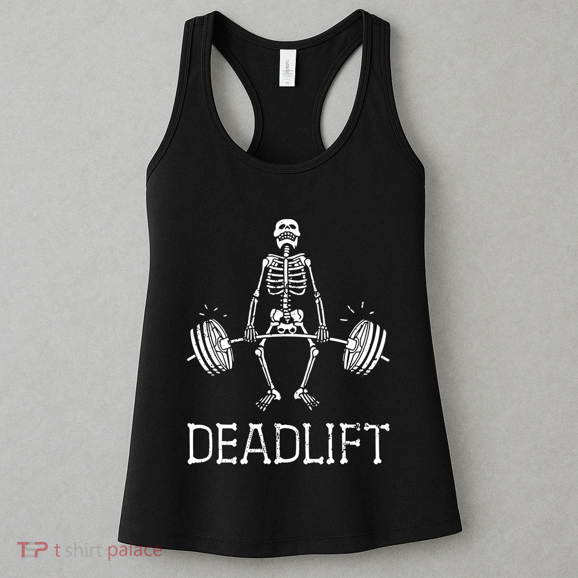 Funny Skeleton Weight Lifting Workout Women's Tank Top