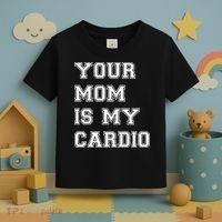Funny Sarcastic Workout Tee Your Mom Is My Cardio Gift Toddler T-Shirt thumb 3