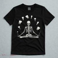 Funny Skeleton Yoga Dental Hygienist Tooth Dentist Halloween T-Shirt thumb 5