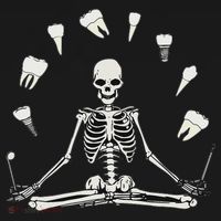Funny Skeleton Yoga Dental Hygienist Tooth Dentist Halloween Women's Tank Top thumb 5