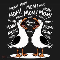 Funny Seagulls Yelling Mom Mother's Day Humor Backpack thumb 2