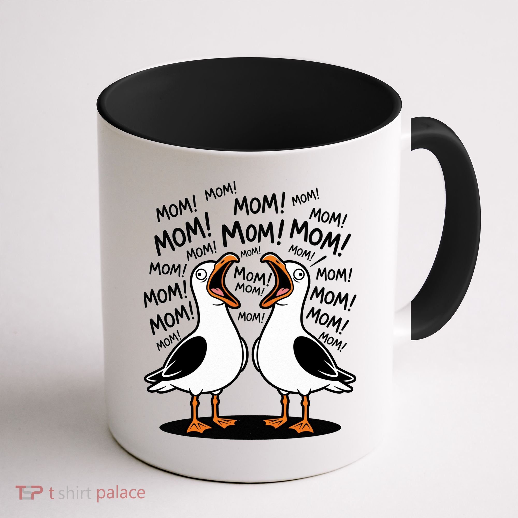 Funny Seagulls Yelling Mom Mother's Day Humor Coffee Mug