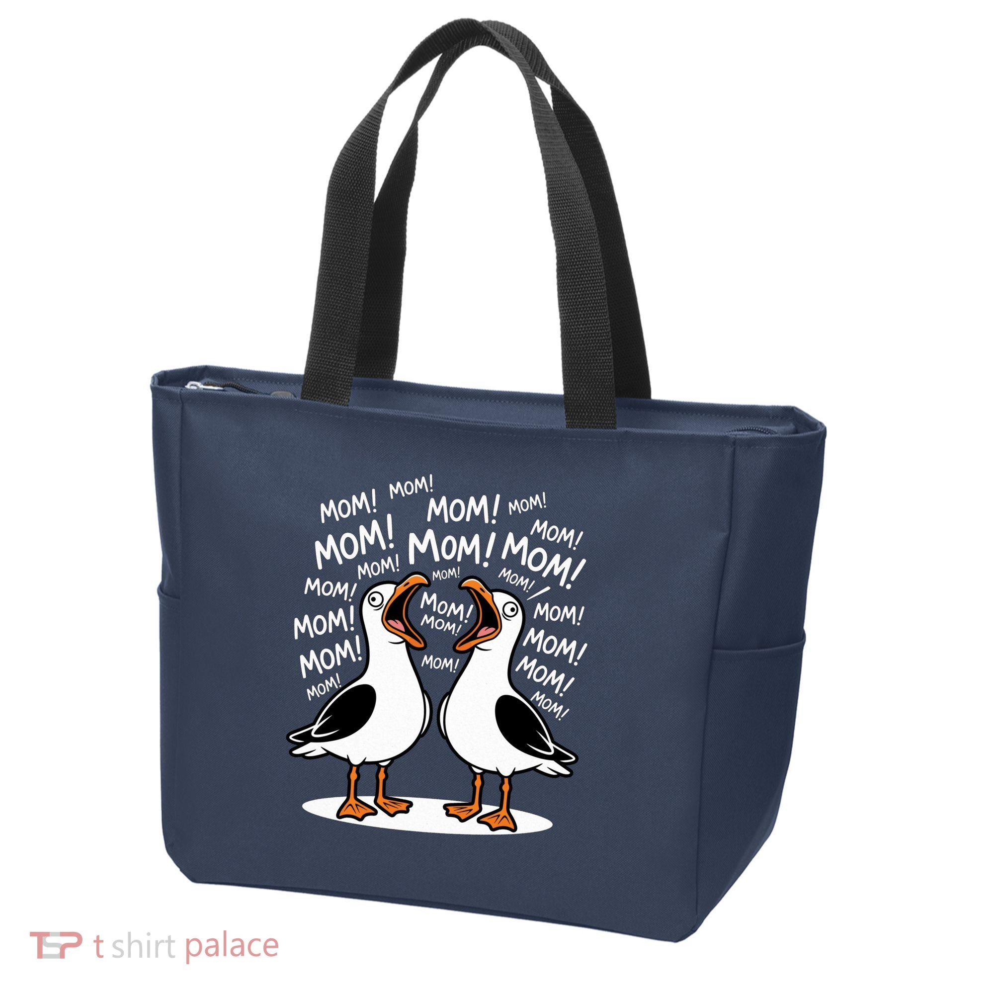 Funny Seagulls Yelling Mom Mother's Day Humor Tote Bag