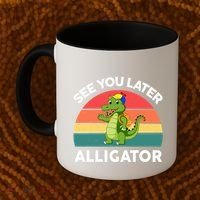 Funny See You Later Alligator Gator Crocodile Boy Girls Coffee Mug thumb 2