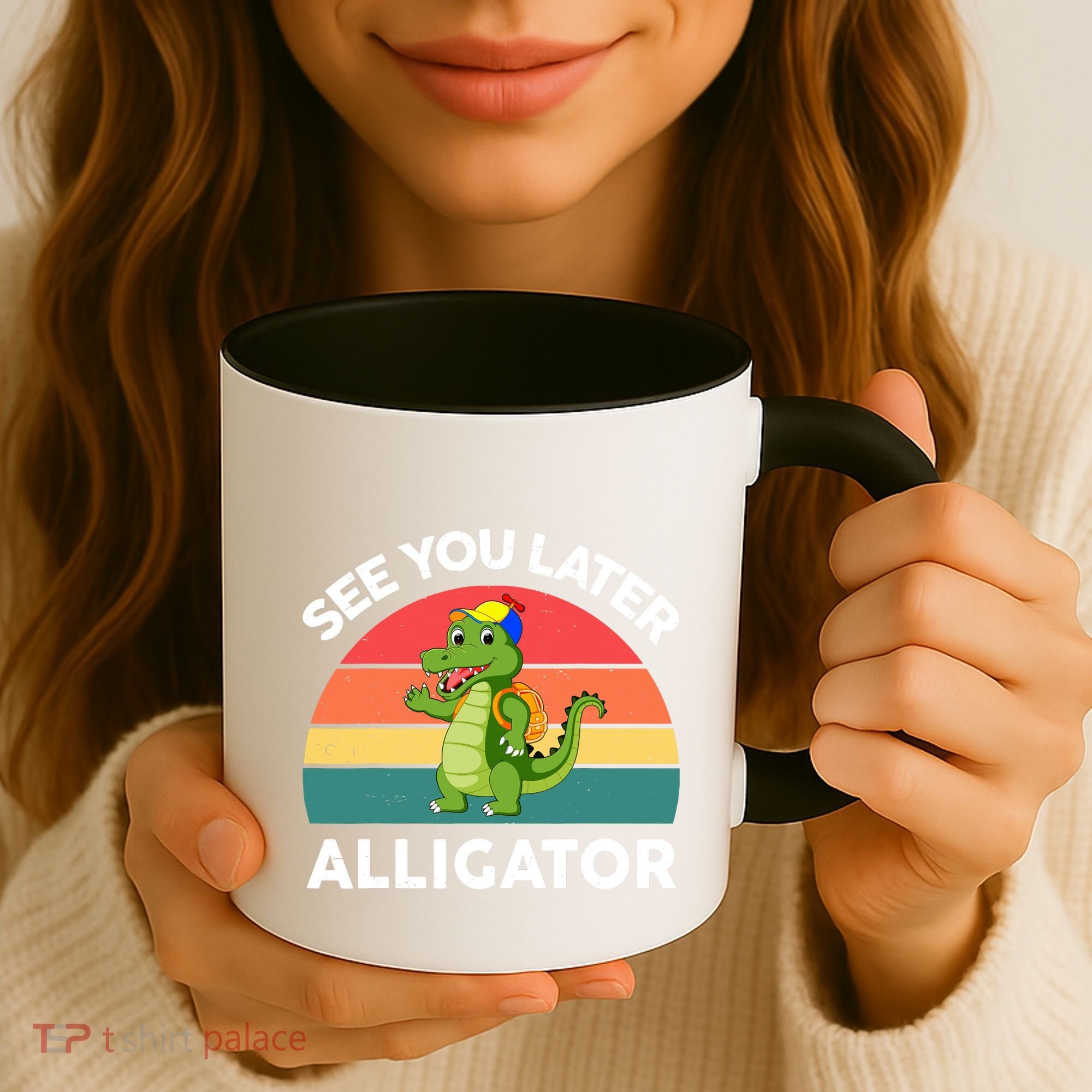 Funny See You Later Alligator Gator Crocodile Boy Girls Coffee Mug