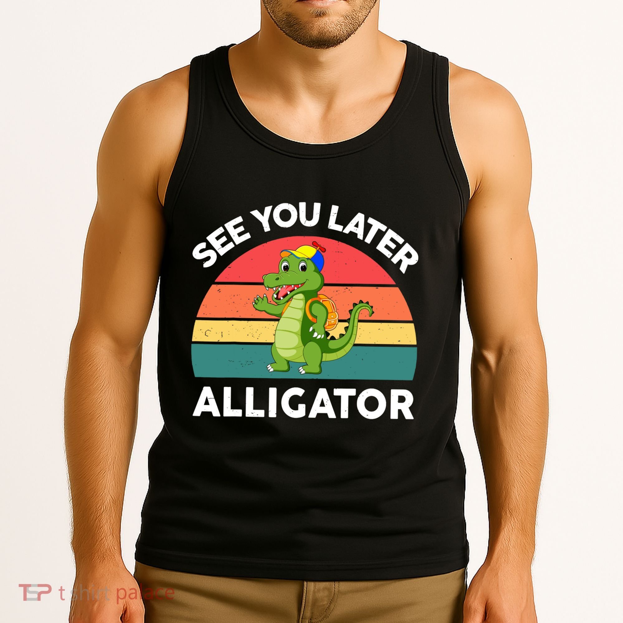 Funny See You Later Alligator Gator Crocodile Boy Girls Tank Top