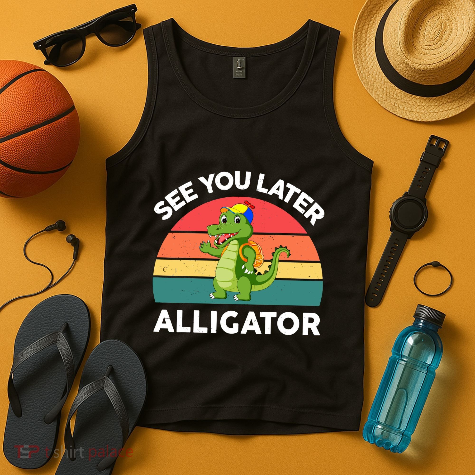 Funny See You Later Alligator Gator Crocodile Boy Girls Tank Top