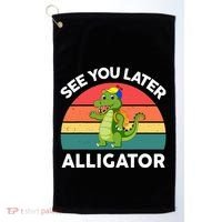 Funny See You Later Alligator Gator Crocodile Boy Girls Golf Towel thumb 0