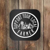 Funny Support Your Local Farmers Market Agriculture Coaster thumb 0