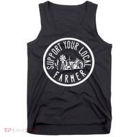 Funny Support Your Local Farmers Market Agriculture Tank Top thumb 0
