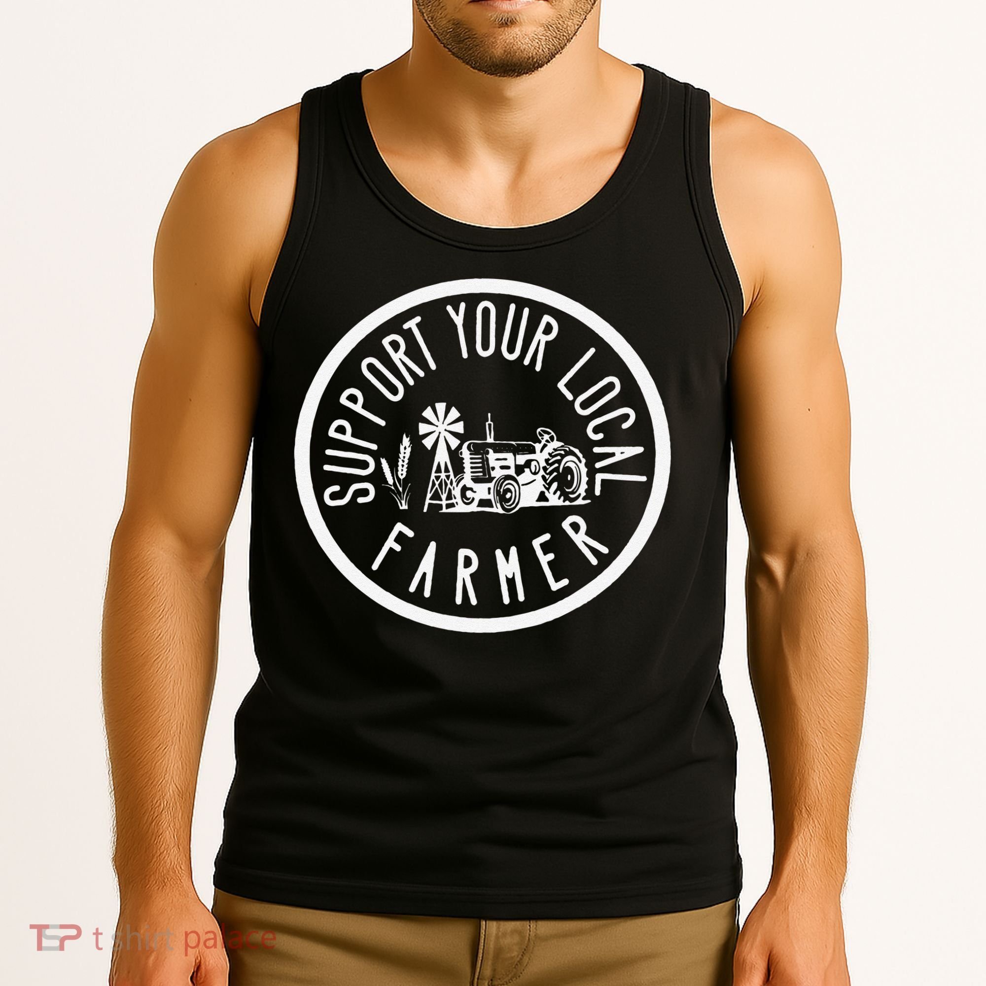 Funny Support Your Local Farmers Market Agriculture Tank Top