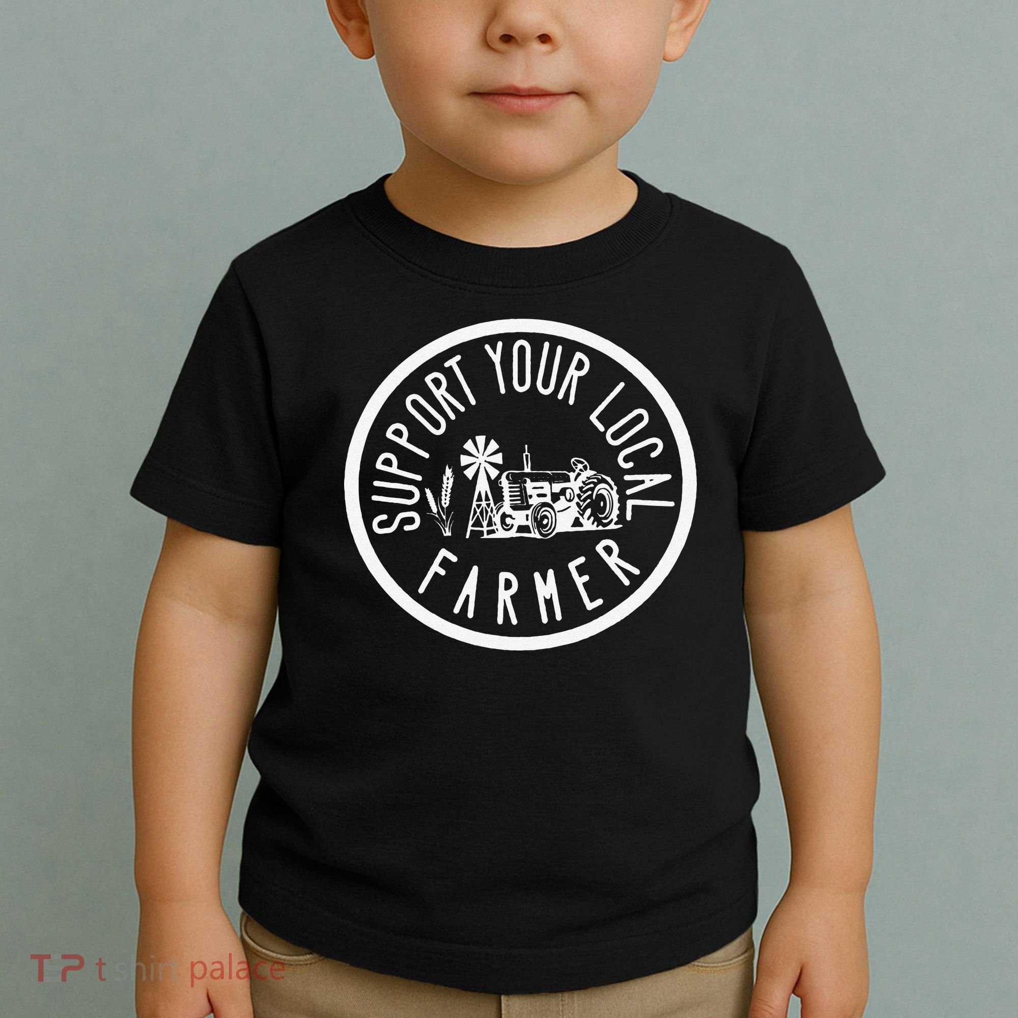 Funny Support Your Local Farmers Market Agriculture Toddler T-Shirt