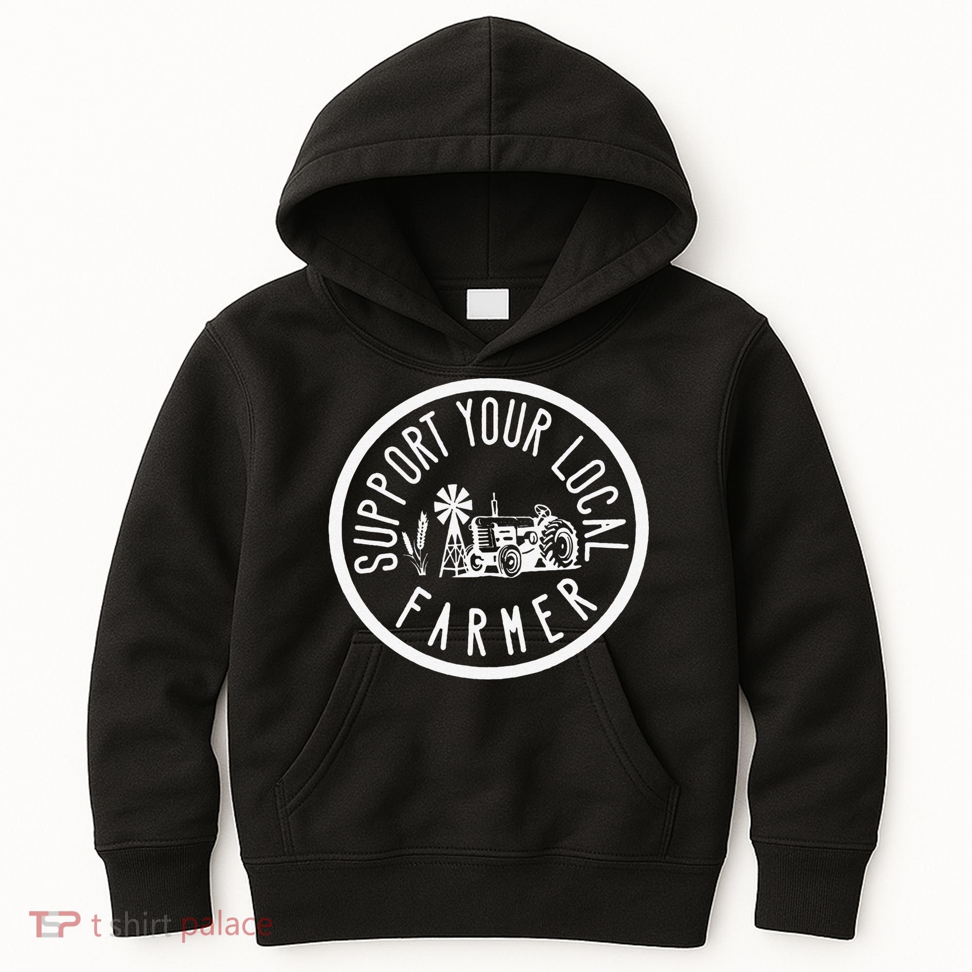 Funny Support Your Local Farmers Market Agriculture Kids Hoodie