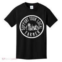 Funny Support Your Local Farmers Market Agriculture Kids T-Shirt thumb 0