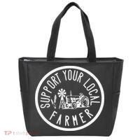 Funny Support Your Local Farmers Market Agriculture Tote Bag thumb 0