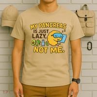 Funny Type 1 Diabetes My Pancreas Is Just Lazy Not Me T-Shirt thumb 6