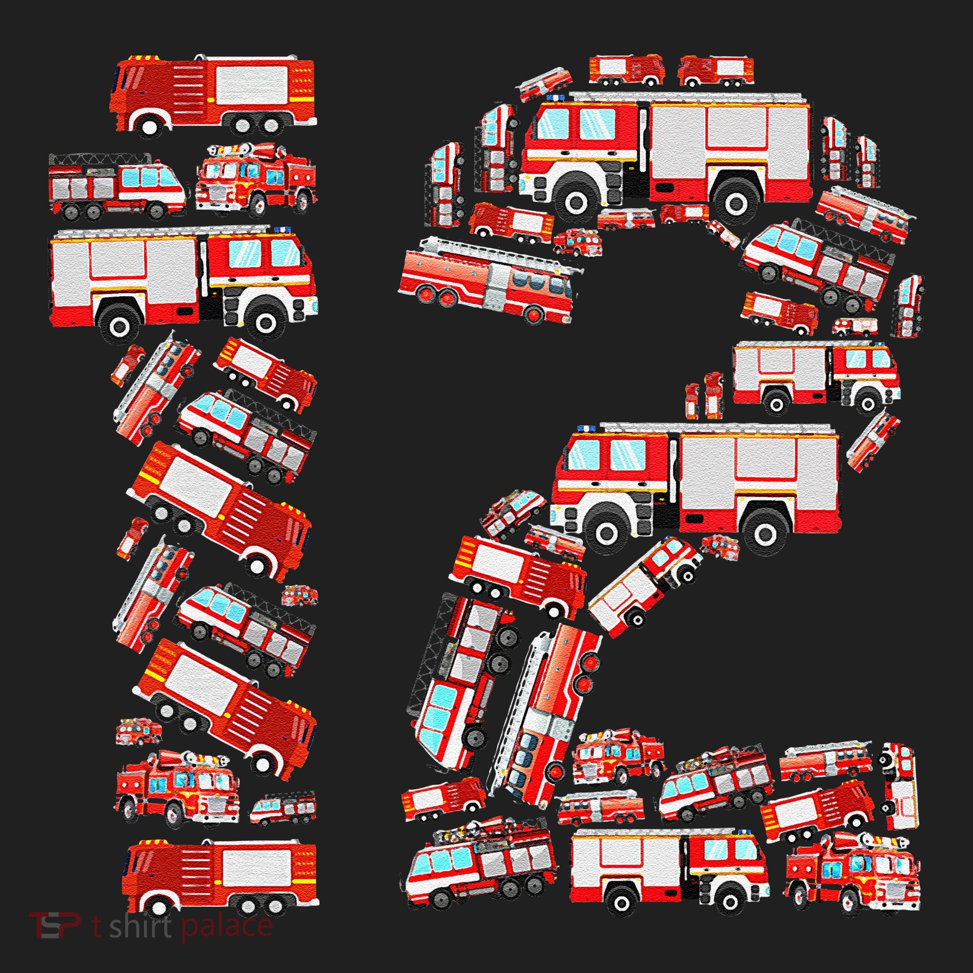 Fire Truck 12th Birthday  12 Years Old Firefighter Hat
