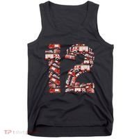 Fire Truck 12th Birthday  12 Years Old Firefighter Tank Top thumb 0