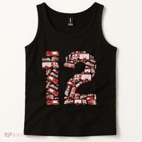 Fire Truck 12th Birthday  12 Years Old Firefighter Tank Top thumb 2
