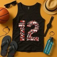 Fire Truck 12th Birthday  12 Years Old Firefighter Tank Top thumb 4