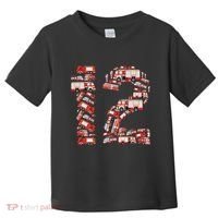 Fire Truck 12th Birthday  12 Years Old Firefighter Toddler T-Shirt thumb 0