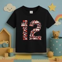 Fire Truck 12th Birthday  12 Years Old Firefighter Toddler T-Shirt thumb 3