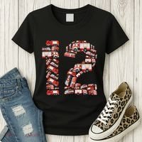 Fire Truck 12th Birthday  12 Years Old Firefighter Women's T-Shirt thumb 3