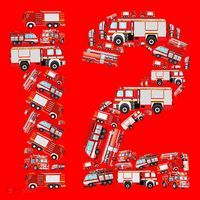 Fire Truck 12th Birthday  12 Years Old Firefighter Santa Hat thumb 1